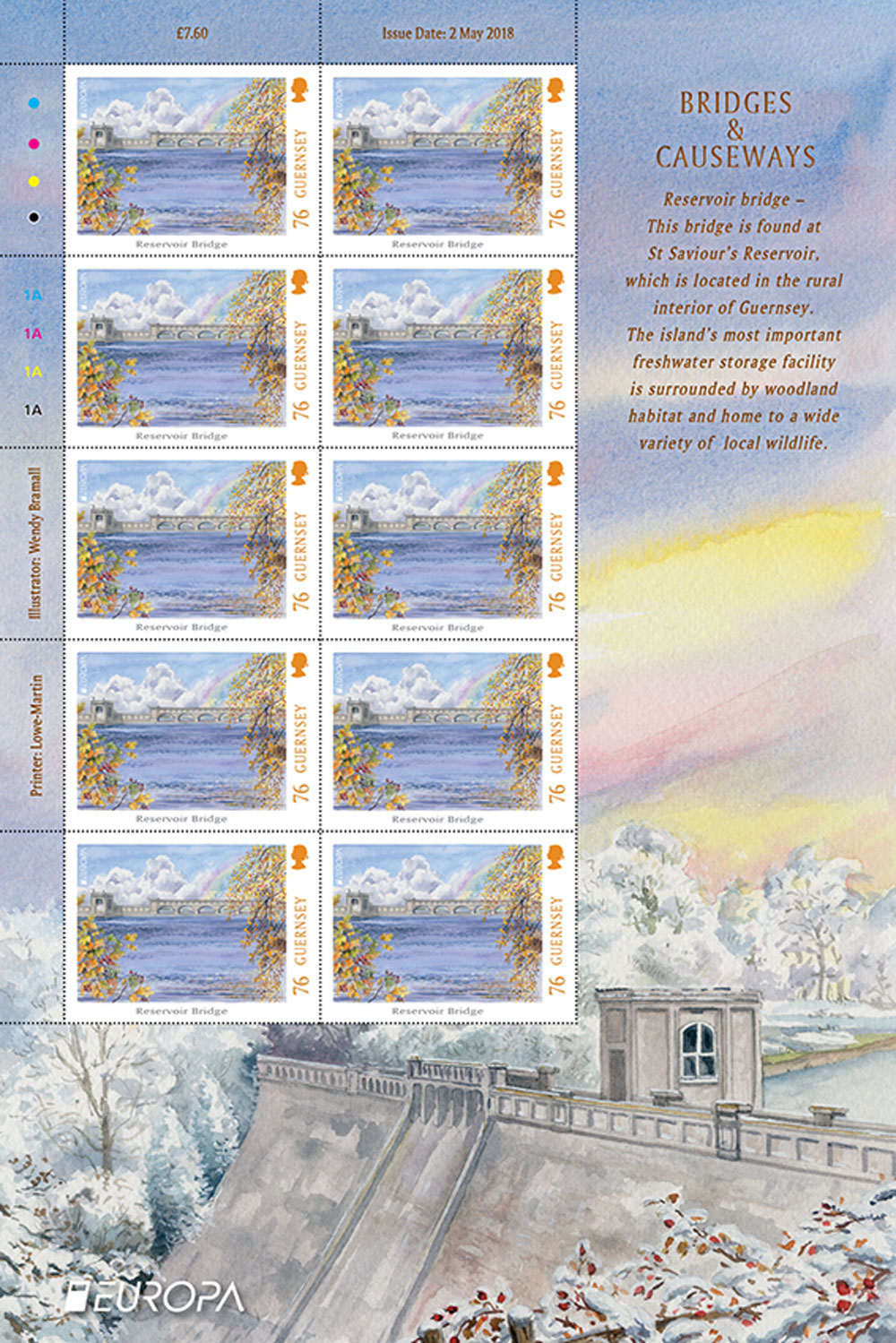 Sheet of 10 (76p Europa)